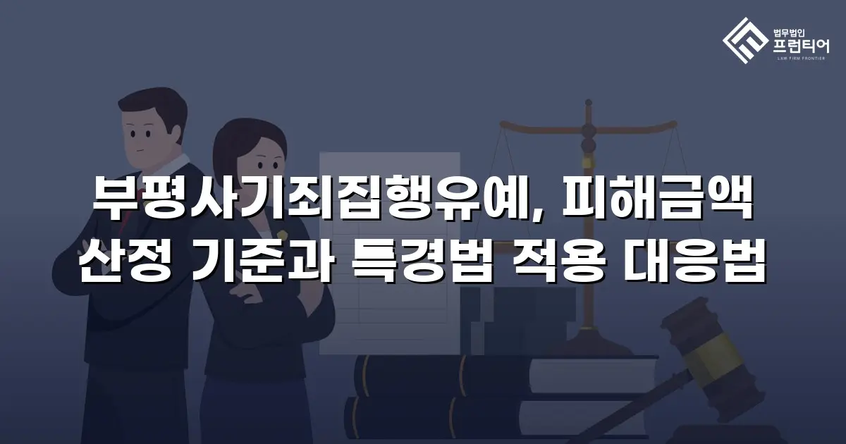 부평사기죄집행유예, 피해금액 산정 기준과 특경법 적용 대응법