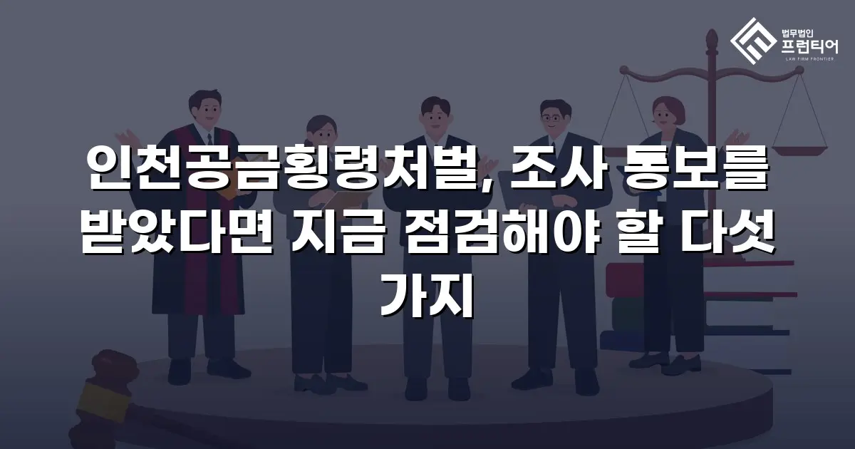 인천공금횡령처벌, 조사 통보를 받았다면 지금 점검해야 할 다섯 가지