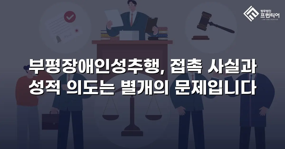 부평장애인성추행, 접촉 사실과 성적 의도는 별개의 문제입니다
