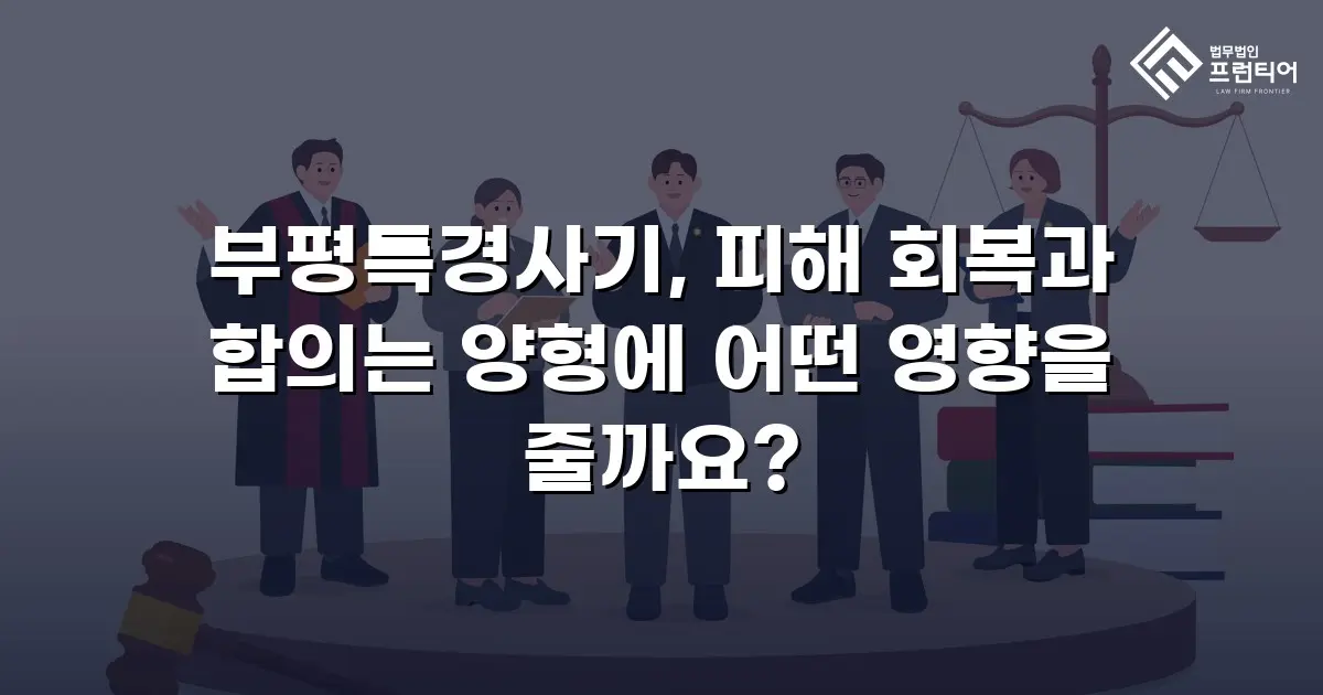 부평특경사기, 피해 회복과 합의는 양형에 어떤 영향을 줄까요?