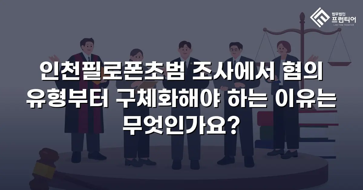 인천필로폰초범 조사에서 혐의 유형부터 구체화해야 하는 이유는 무엇인가요?