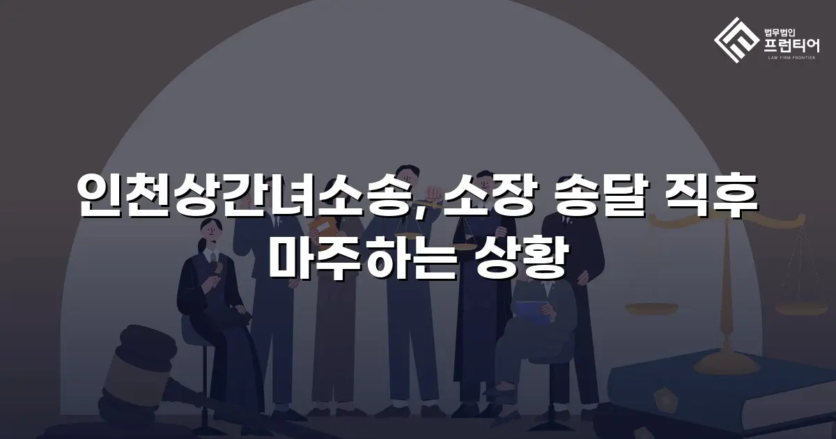 인천상간녀소송, 소장 송달 직후 마주하는 상황