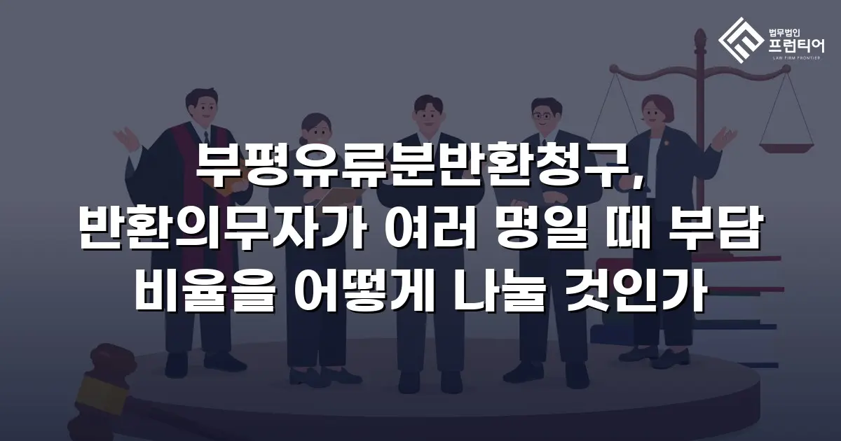 부평유류분반환청구, 반환의무자가 여러 명일 때 부담 비율을 어떻게 나눌 것인가