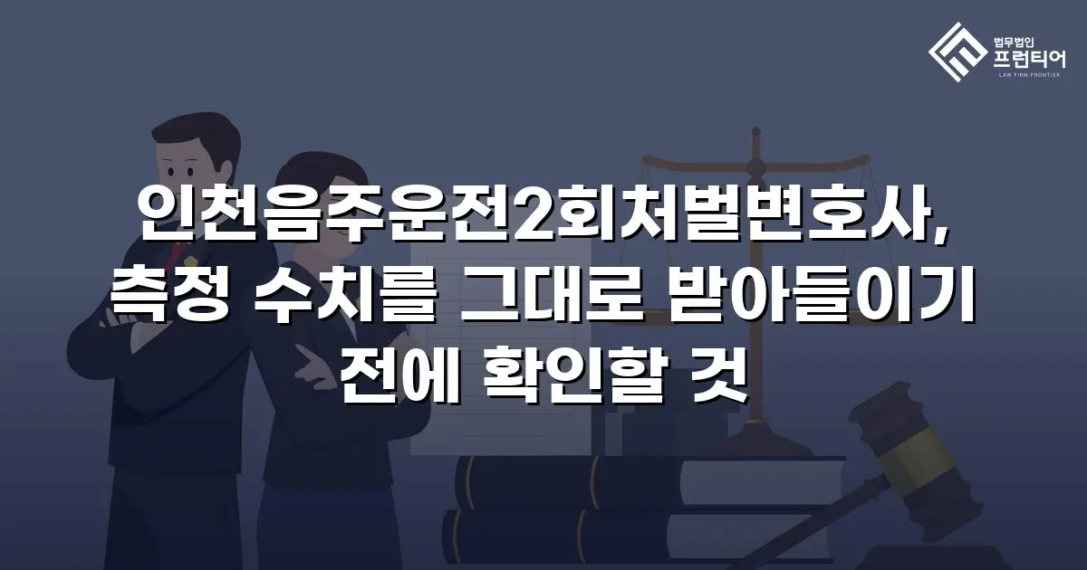 인천음주운전2회처벌변호사, 측정 수치를 그대로 받아들이기 전에 확인할 것