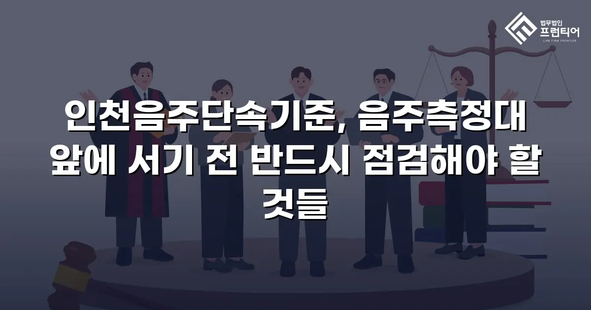 인천음주단속기준, 음주측정대 앞에 서기 전 반드시 점검해야 할 것들