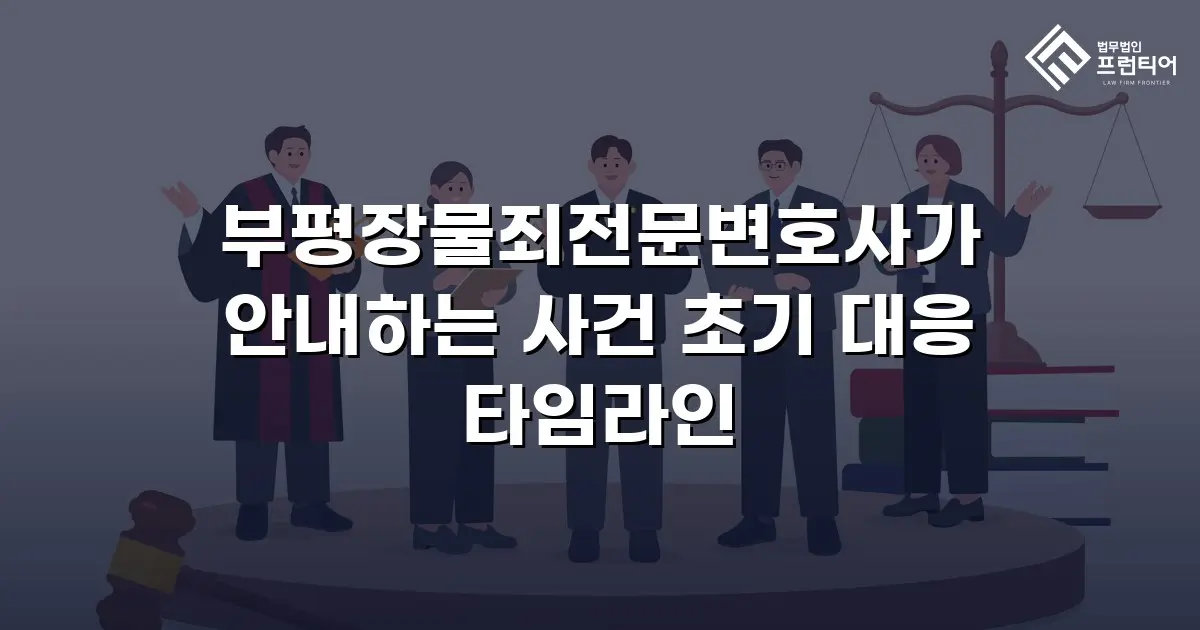 부평장물죄전문변호사가 안내하는 사건 초기 대응 타임라인