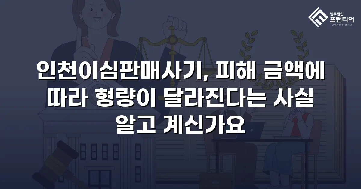 인천이심판매사기, 피해 금액에 따라 형량이 달라진다는 사실 알고 계신가요