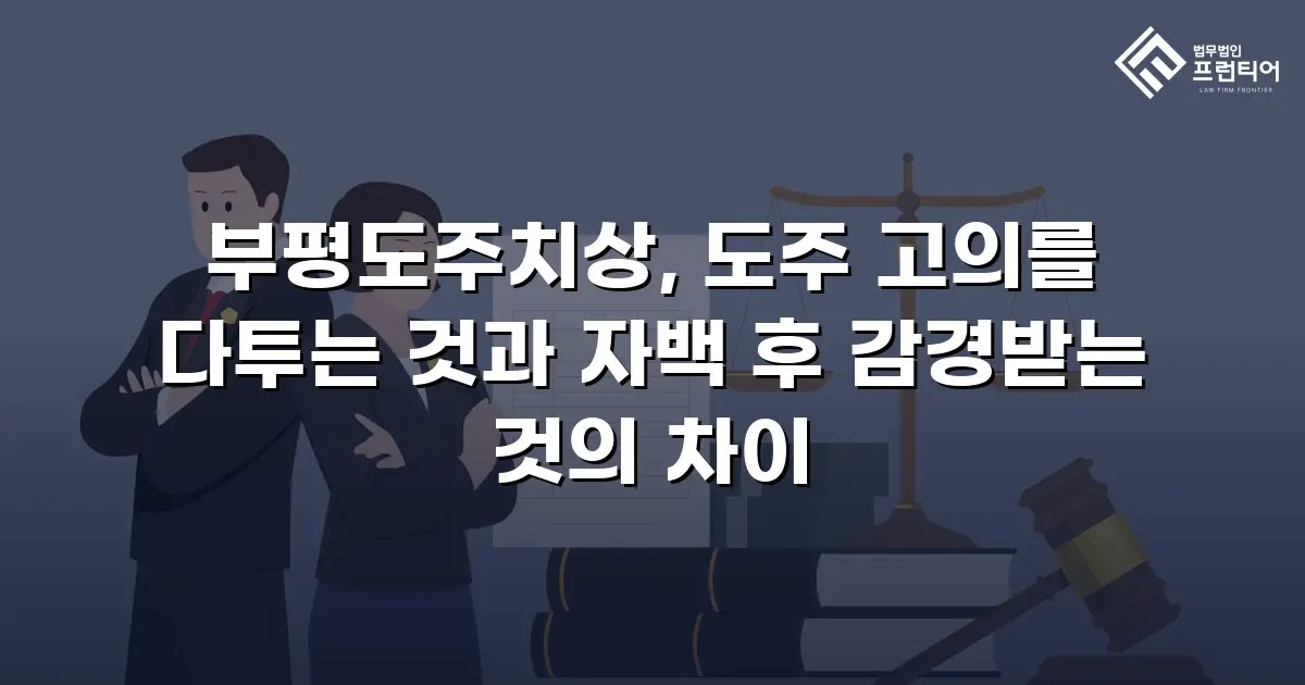 부평도주치상, 도주 고의를 다투는 것과 자백 후 감경받는 것의 차이