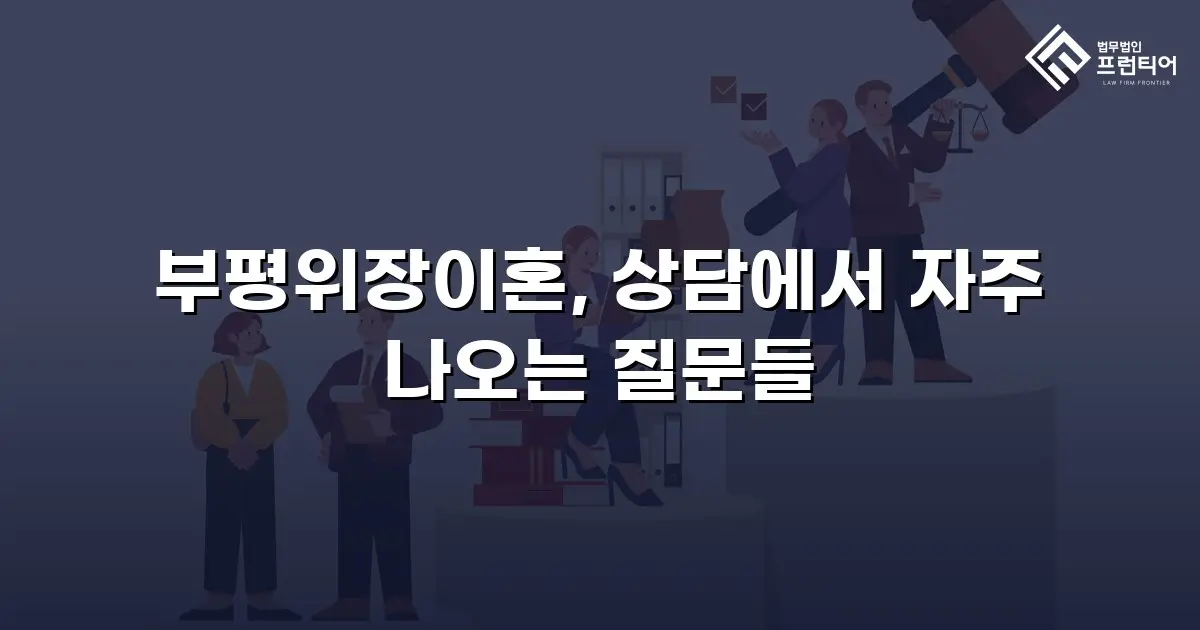 부평위장이혼, 상담에서 자주 나오는 질문들