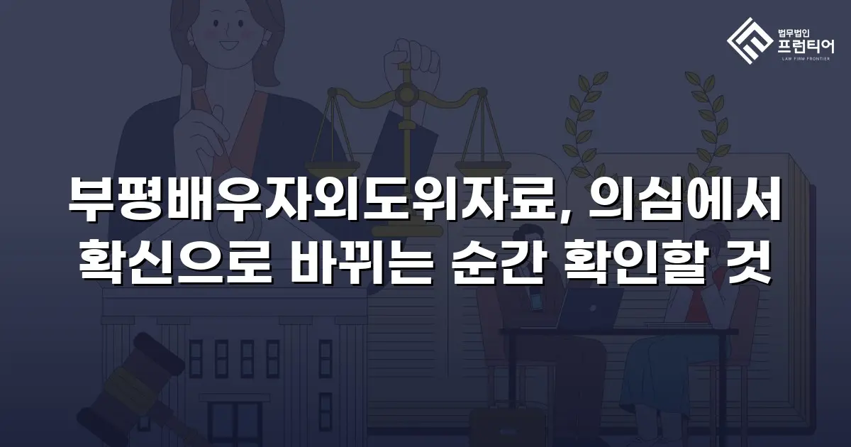 부평배우자외도위자료, 의심에서 확신으로 바뀌는 순간 확인할 것