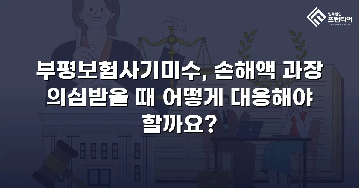 부평보험사기미수, 손해액 과장 의심받을 때 어떻게 대응해야 할까요?