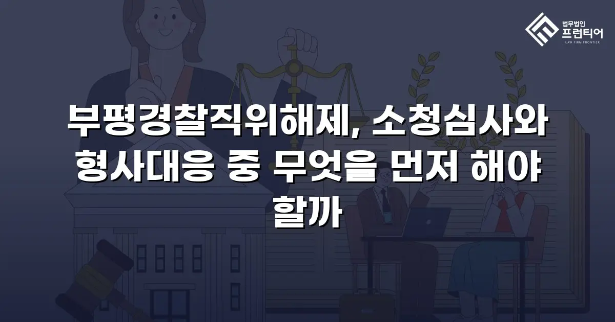 부평경찰직위해제, 소청심사와 형사대응 중 무엇을 먼저 해야 할까