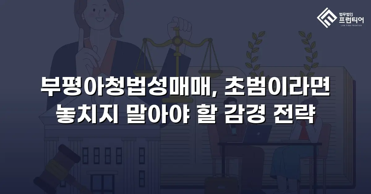 부평아청법성매매, 초범이라면 놓치지 말아야 할 감경 전략