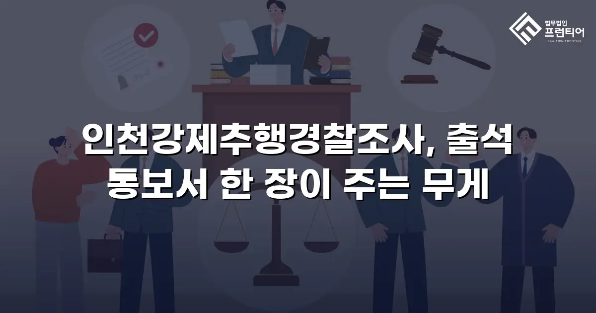 인천강제추행경찰조사, 출석 통보서 한 장이 주는 무게