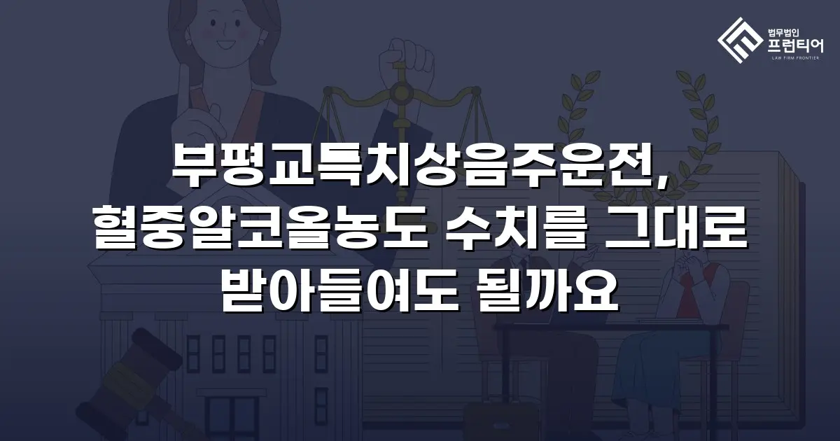 부평교특치상음주운전, 혈중알코올농도 수치를 그대로 받아들여도 될까요