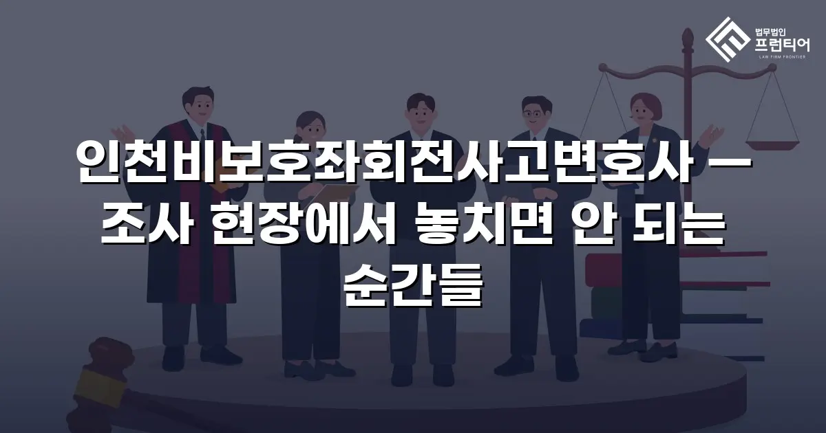 인천비보호좌회전사고변호사 — 조사 현장에서 놓치면 안 되는 순간들