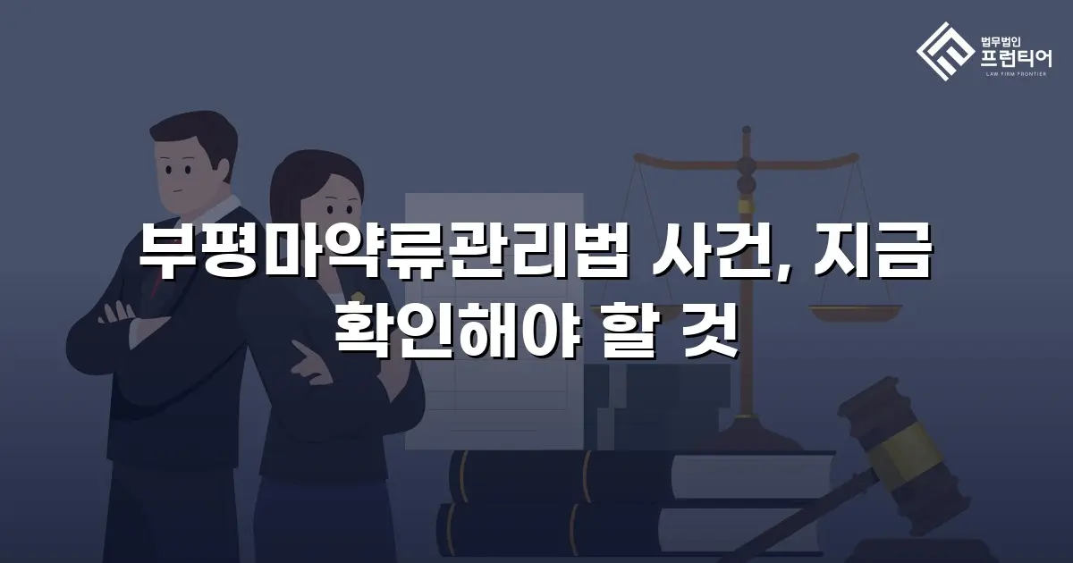부평마약류관리법 사건, 지금 확인해야 할 것