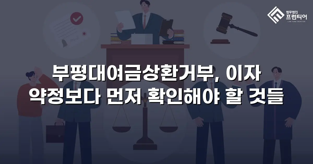 부평대여금상환거부, 이자 약정보다 먼저 확인해야 할 것들
