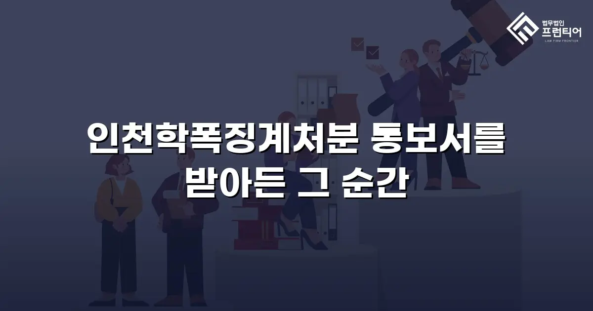 인천학폭징계처분 통보서를 받아든 그 순간