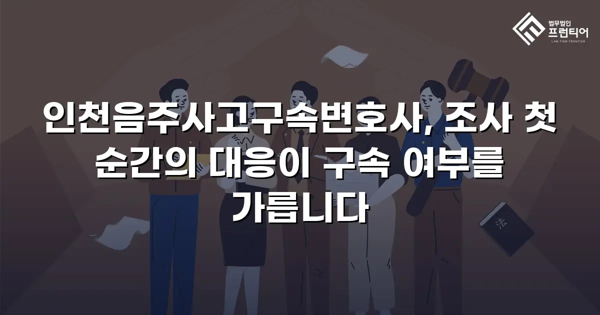 인천음주사고구속변호사, 조사 첫 순간의 대응이 구속 여부를 가릅니다