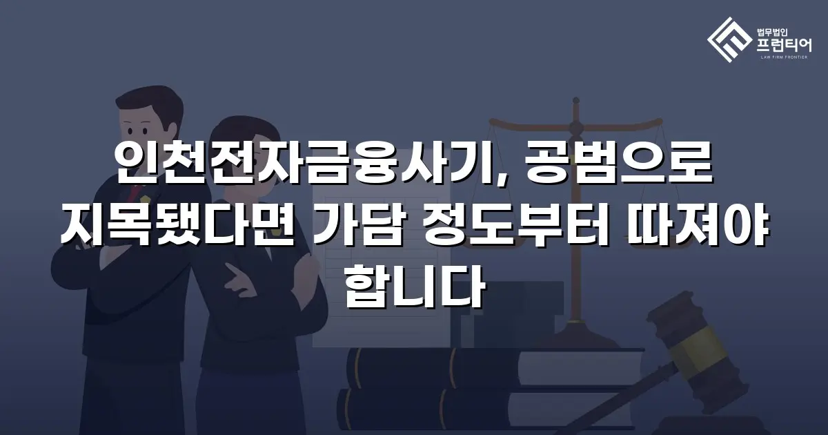 인천전자금융사기, 공범으로 지목됐다면 가담 정도부터 따져야 합니다