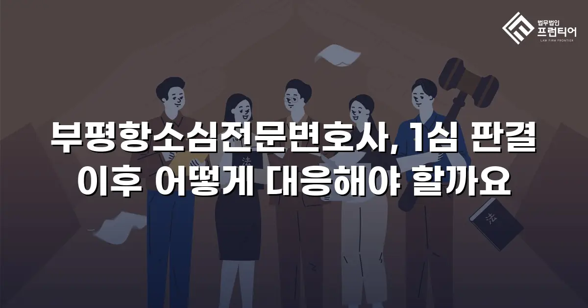 부평항소심전문변호사, 1심 판결 이후 어떻게 대응해야 할까요