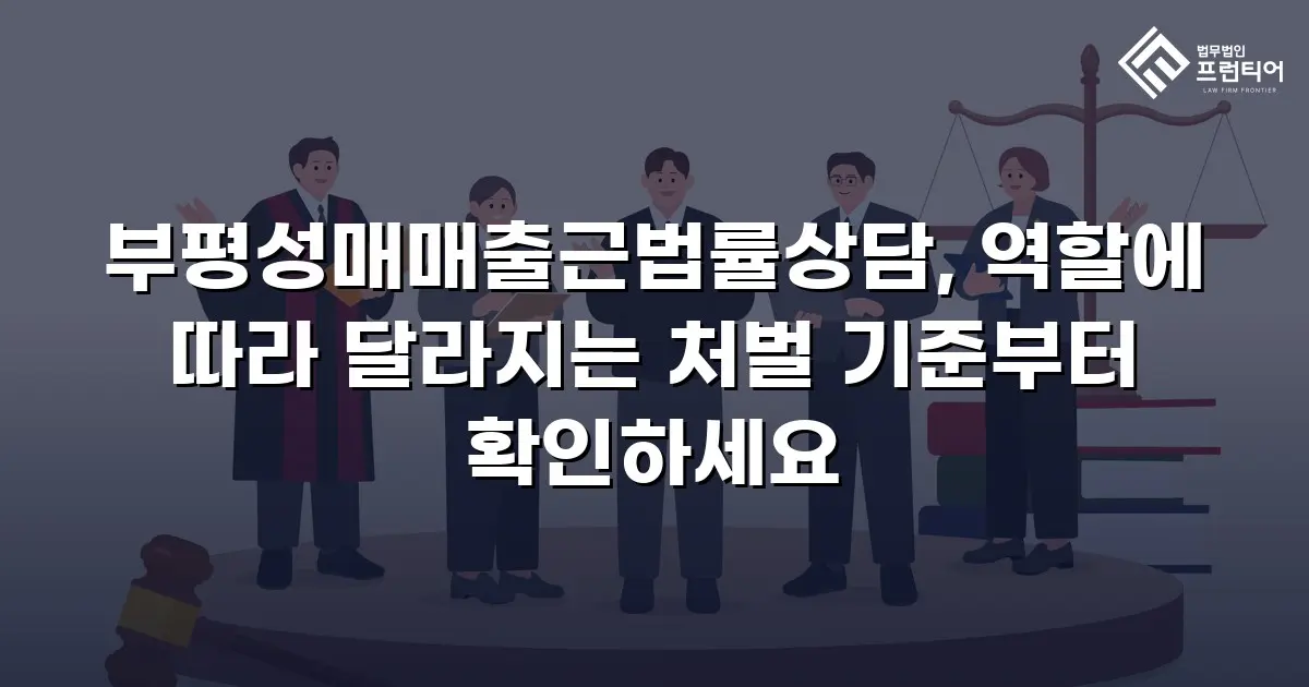 부평성매매출근법률상담, 역할에 따라 달라지는 처벌 기준부터 확인하세요