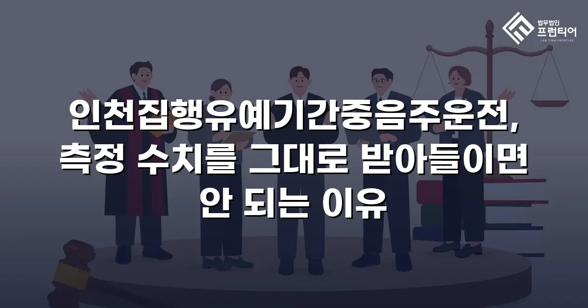 인천집행유예기간중음주운전, 측정 수치를 그대로 받아들이면 안 되는 이유
