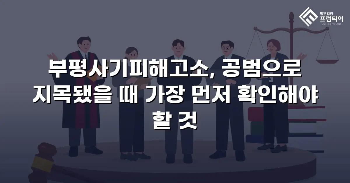 부평사기피해고소, 공범으로 지목됐을 때 가장 먼저 확인해야 할 것