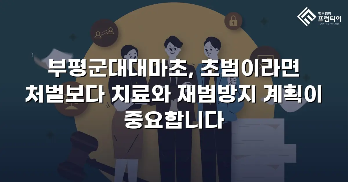 부평군대대마초, 초범이라면 처벌보다 치료와 재범방지 계획이 중요합니다