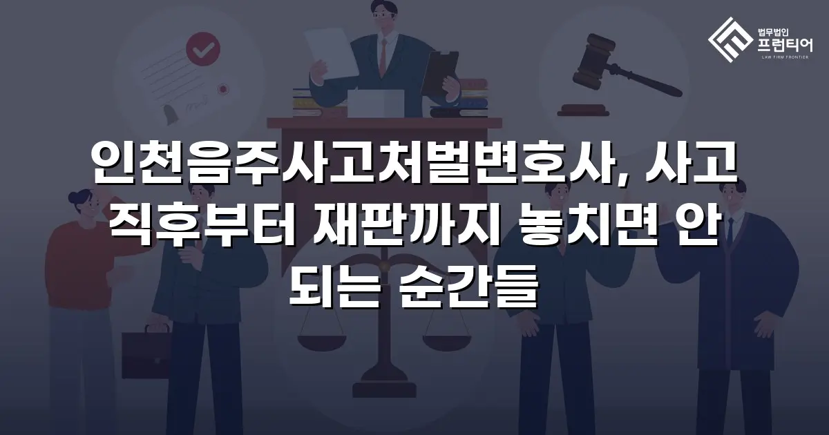 인천음주사고처벌변호사, 사고 직후부터 재판까지 놓치면 안 되는 순간들