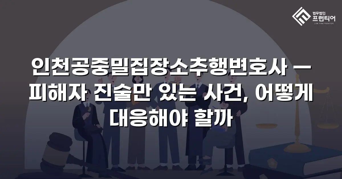 인천공중밀집장소추행변호사 — 피해자 진술만 있는 사건, 어떻게 대응해야 할까
