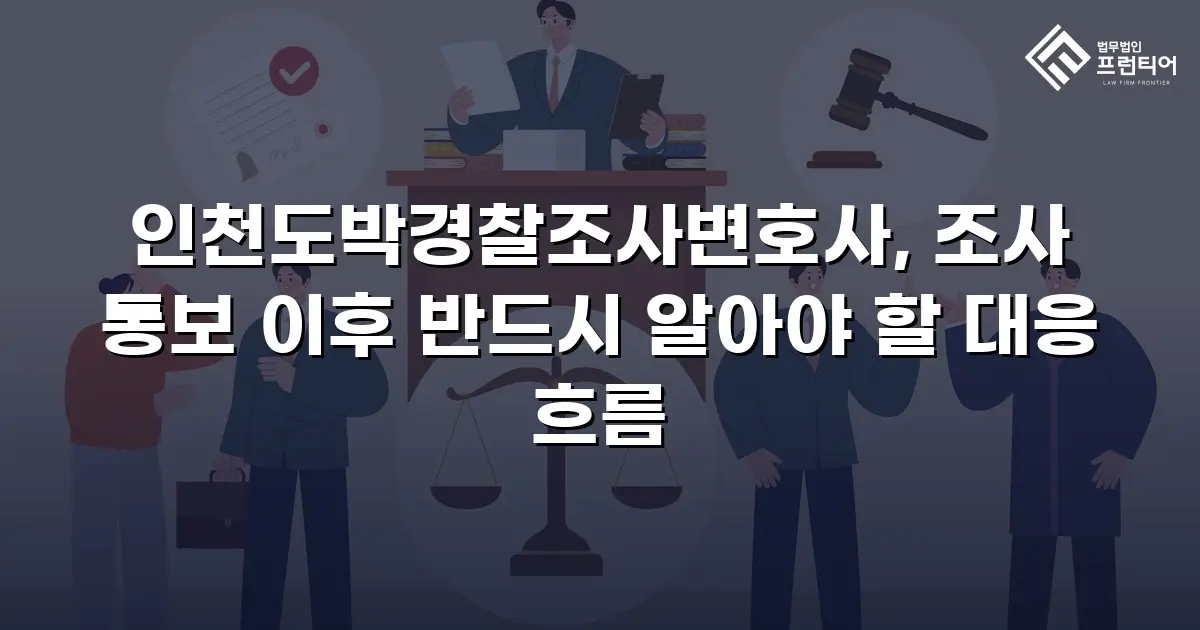 인천도박경찰조사변호사, 조사 통보 이후 반드시 알아야 할 대응 흐름