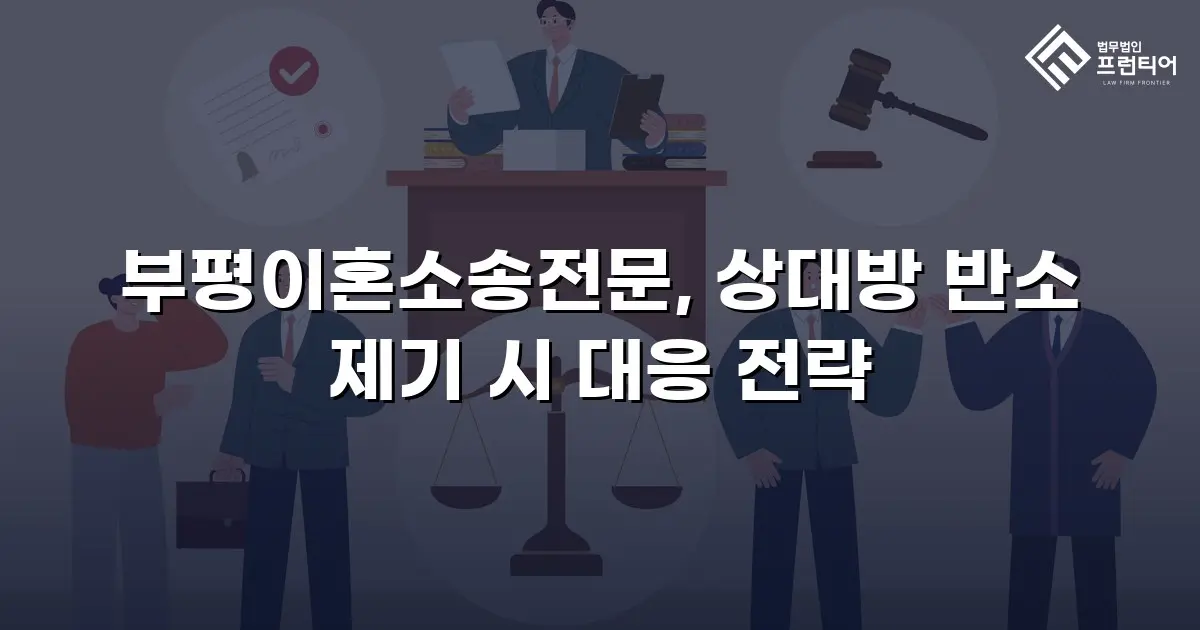 부평이혼소송전문, 상대방 반소 제기 시 대응 전략