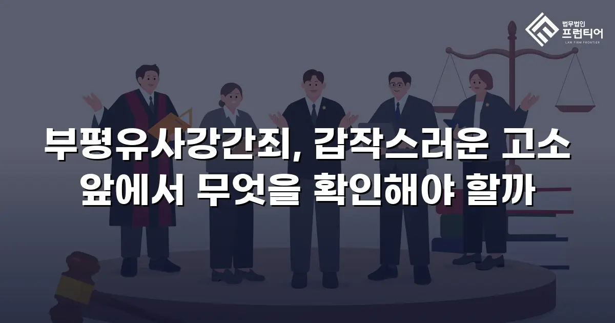 부평유사강간죄, 갑작스러운 고소 앞에서 무엇을 확인해야 할까