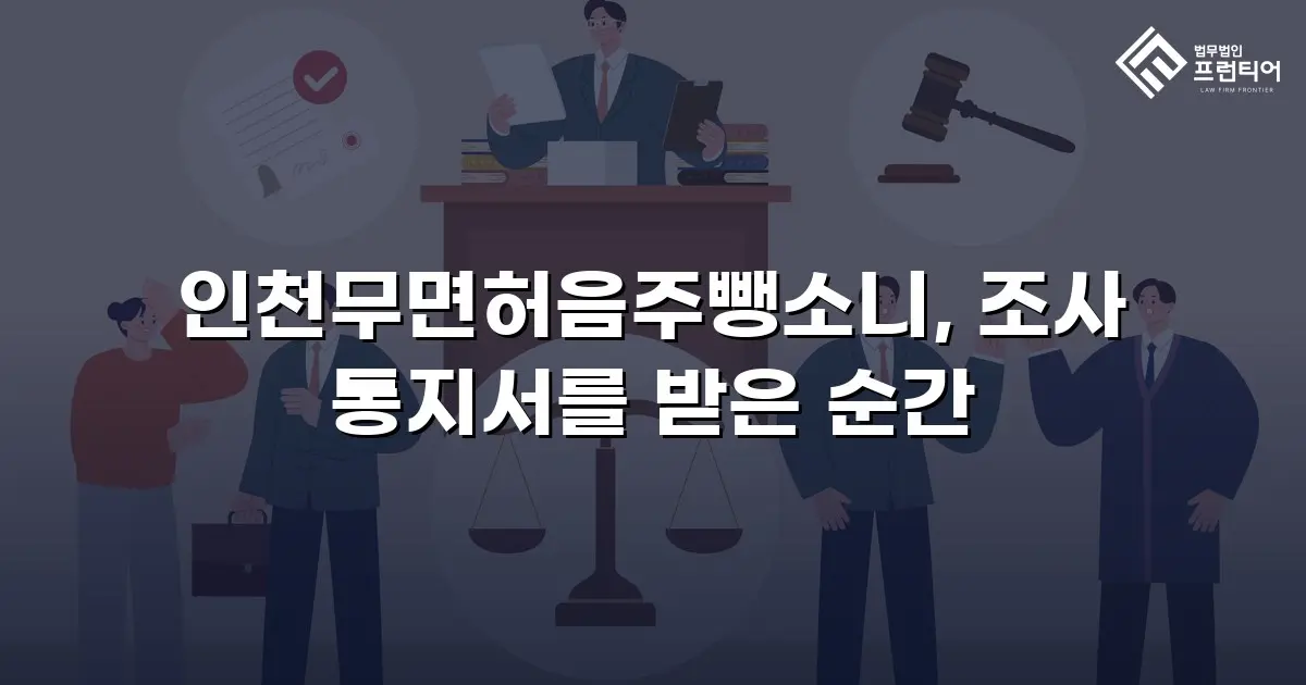 인천무면허음주뺑소니, 조사 통지서를 받은 순간