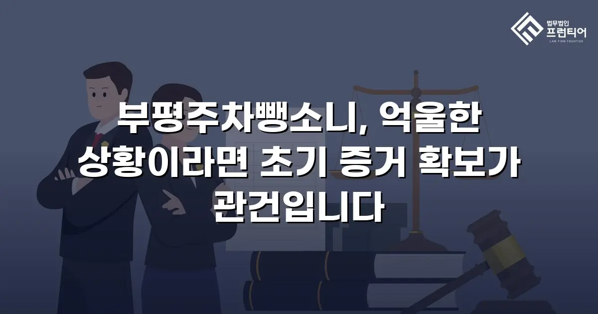 부평주차뺑소니, 억울한 상황이라면 초기 증거 확보가 관건입니다