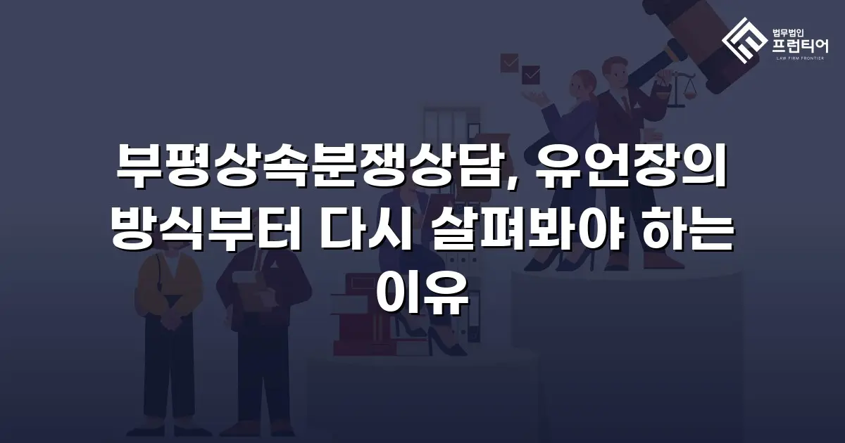부평상속분쟁상담, 유언장의 방식부터 다시 살펴봐야 하는 이유