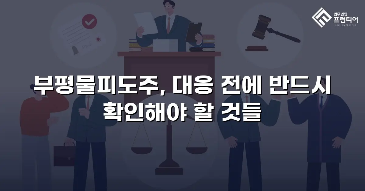 부평물피도주, 대응 전에 반드시 확인해야 할 것들