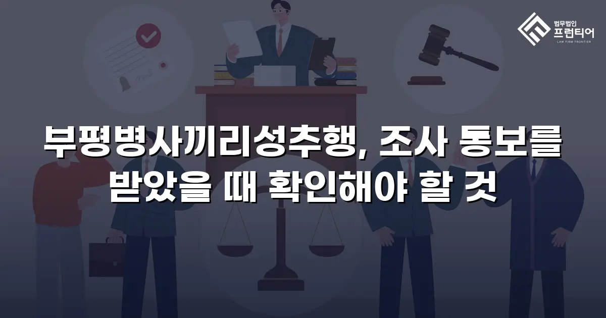 부평병사끼리성추행, 조사 통보를 받았을 때 확인해야 할 것