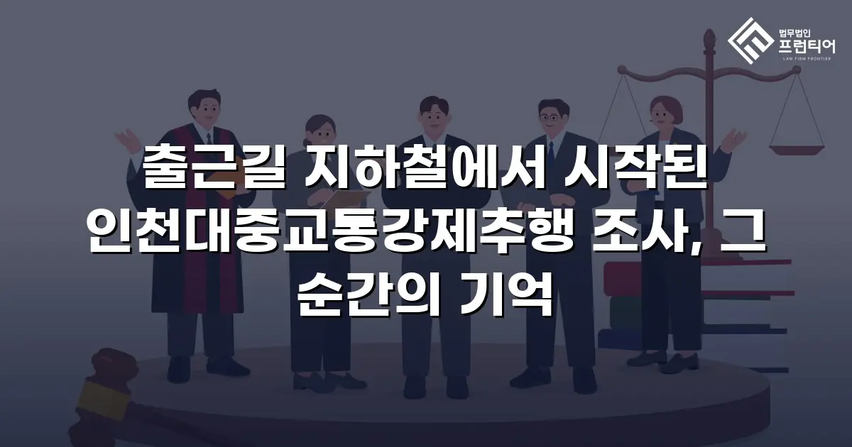 출근길 지하철에서 시작된 인천대중교통강제추행 조사, 그 순간의 기억