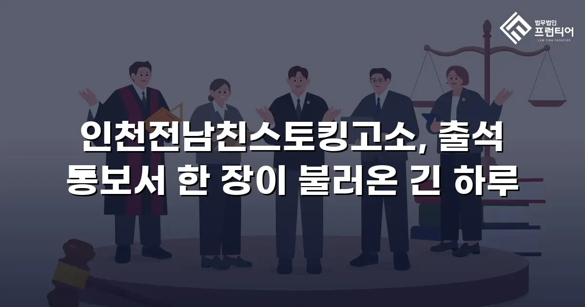 인천전남친스토킹고소, 출석 통보서 한 장이 불러온 긴 하루