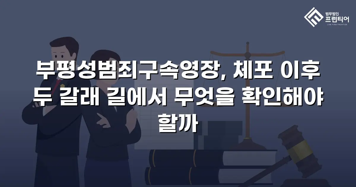 부평성범죄구속영장, 체포 이후 두 갈래 길에서 무엇을 확인해야 할까