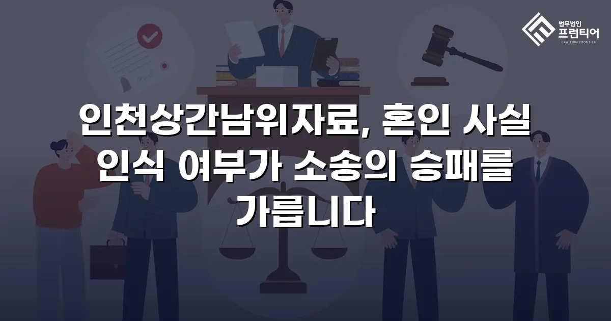 인천상간남위자료, 혼인 사실 인식 여부가 소송의 승패를 가릅니다