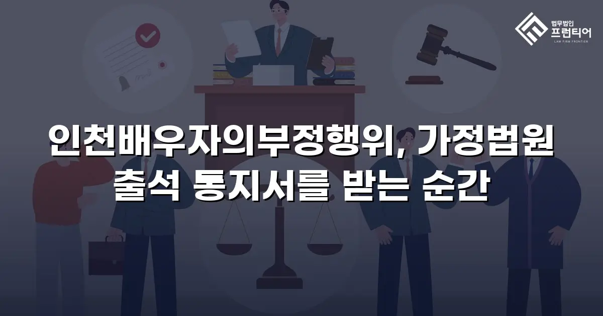 인천배우자의부정행위, 가정법원 출석 통지서를 받는 순간