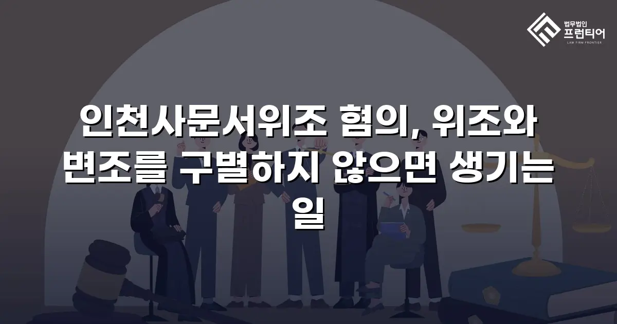 인천사문서위조 혐의, 위조와 변조를 구별하지 않으면 생기는 일