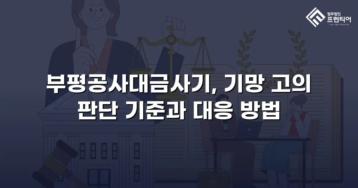 부평공사대금사기, 기망 고의 판단 기준과 대응 방법
