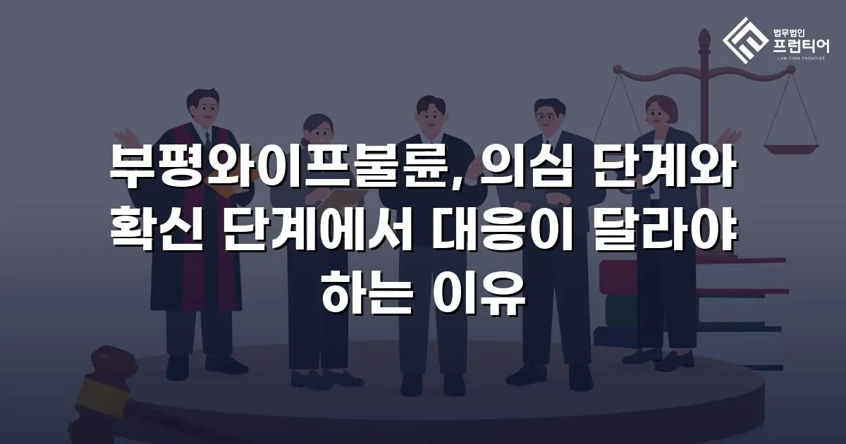부평와이프불륜, 의심 단계와 확신 단계에서 대응이 달라야 하는 이유