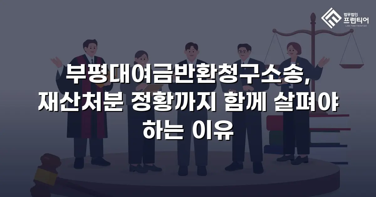 부평대여금반환청구소송, 재산처분 정황까지 함께 살펴야 하는 이유