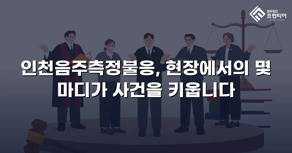 인천음주측정불응, 현장에서의 몇 마디가 사건을 키웁니다